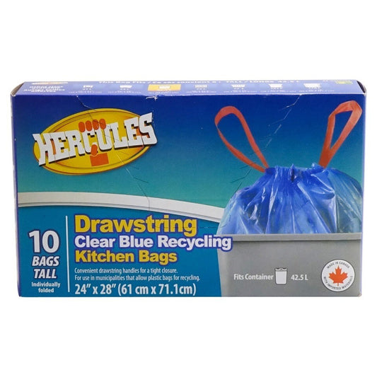 Hercules Clear Blue Recycling Bag 42.5l