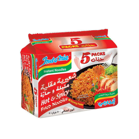 Indomie Hot & Spicy Noodles 80G5